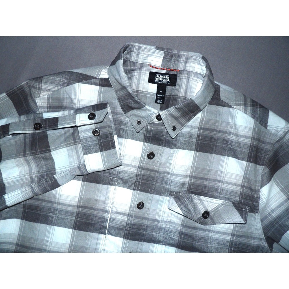 Alaskan Hardgear Long Sleeved Stretch Plaid Flannel Button Up Shirt Men's XL